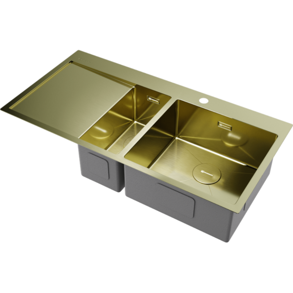 Мойка кухонная Omoikiri Akisame 100 правая Золото светлое 4973090 — изображение 2