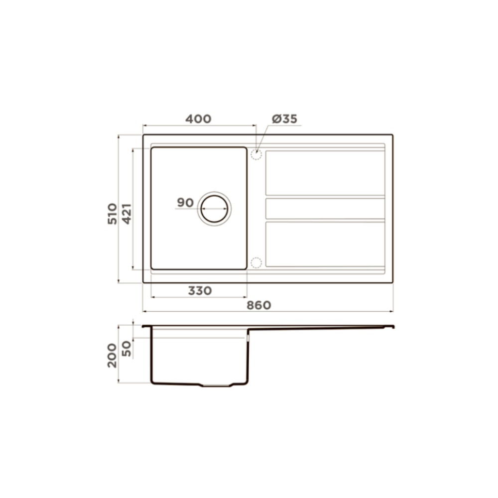 Мойка кухонная Omoikiri Kitagawa 86 Зелено-серый 4993250 — изображение 4