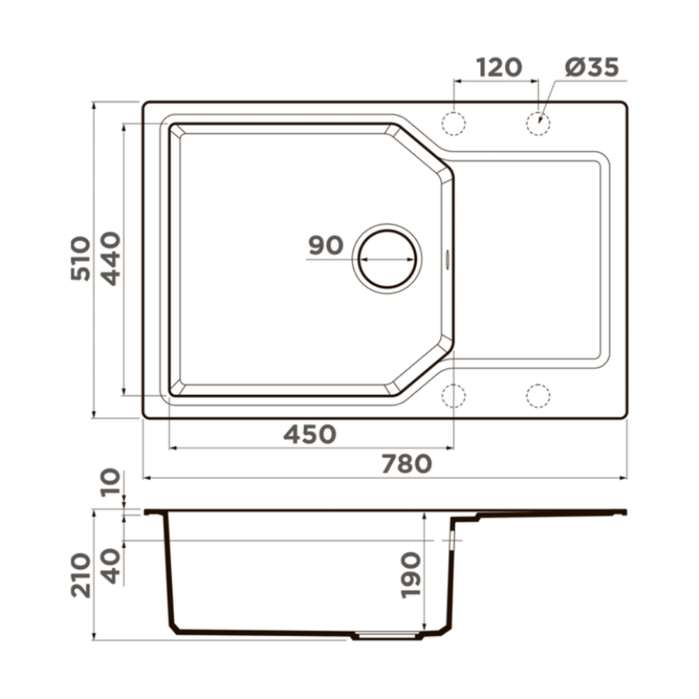 Мойка кухонная Omoikiri Yonaka 78 Пастила 4993337 — изображение 4