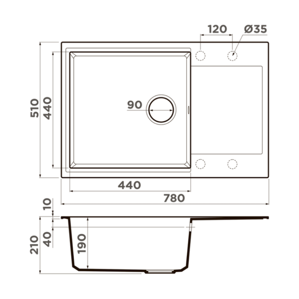 Мойка кухонная Omoikiri Daisen 78 Бежевый 4993693 — изображение 4