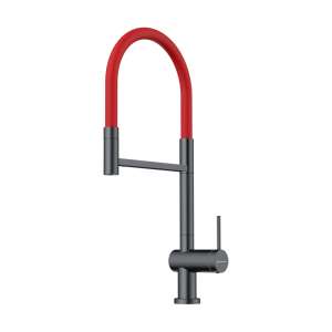 Смеситель для кухни Omoikiri Kanto-2 Plus Вороненая сталь / Красный 4994460