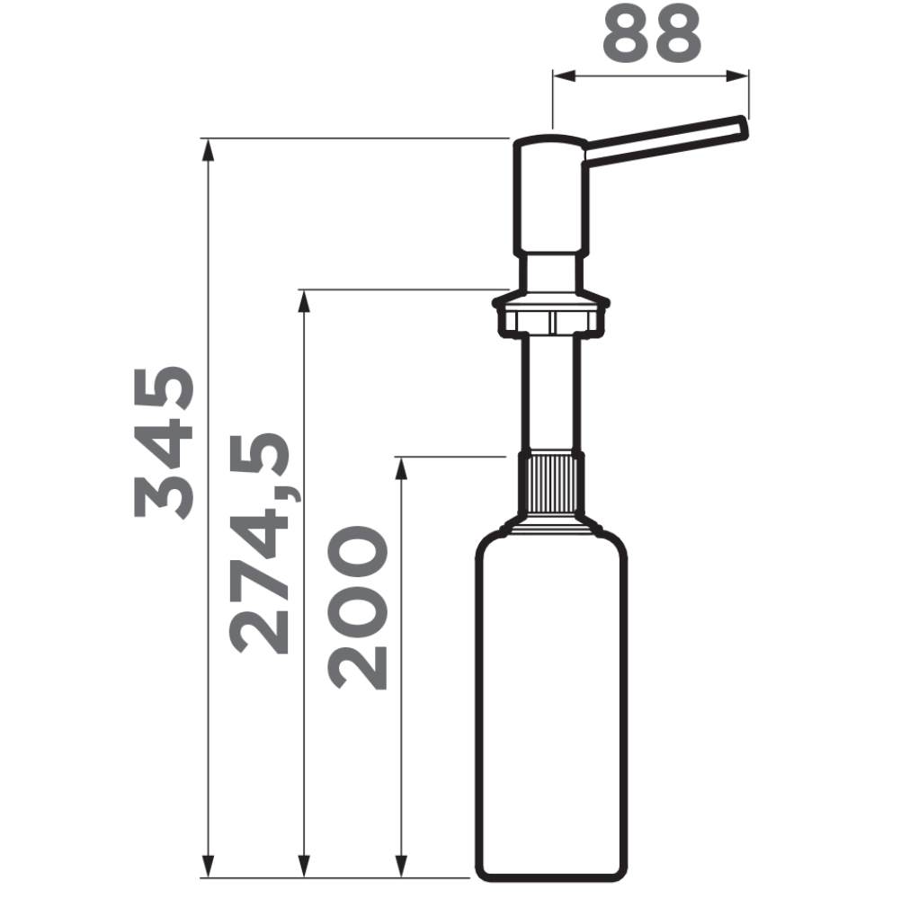 Дозатор встраиваемый Omoikiri OM-02 Золото светлое 4995005 — изображение 4