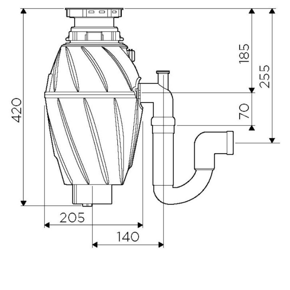 Измельчитель пищевых отходов Omoikiri Nagare 1000 4995058 — изображение 3