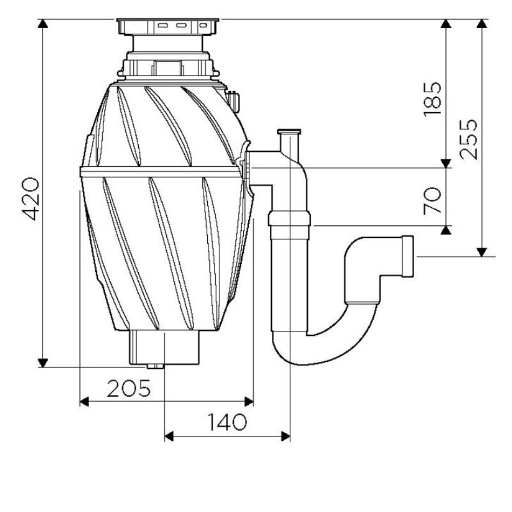 Измельчитель пищевых отходов Omoikiri Nagare 750 4995059 — изображение 3