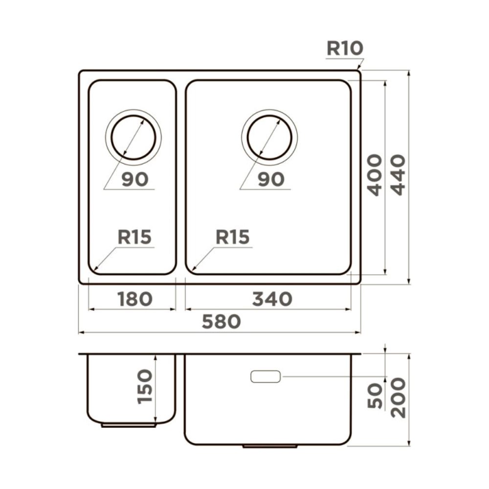 Мойка кухонная Omoikiri Tadzava Ultra правая 58 Хром 4997117 — изображение 4